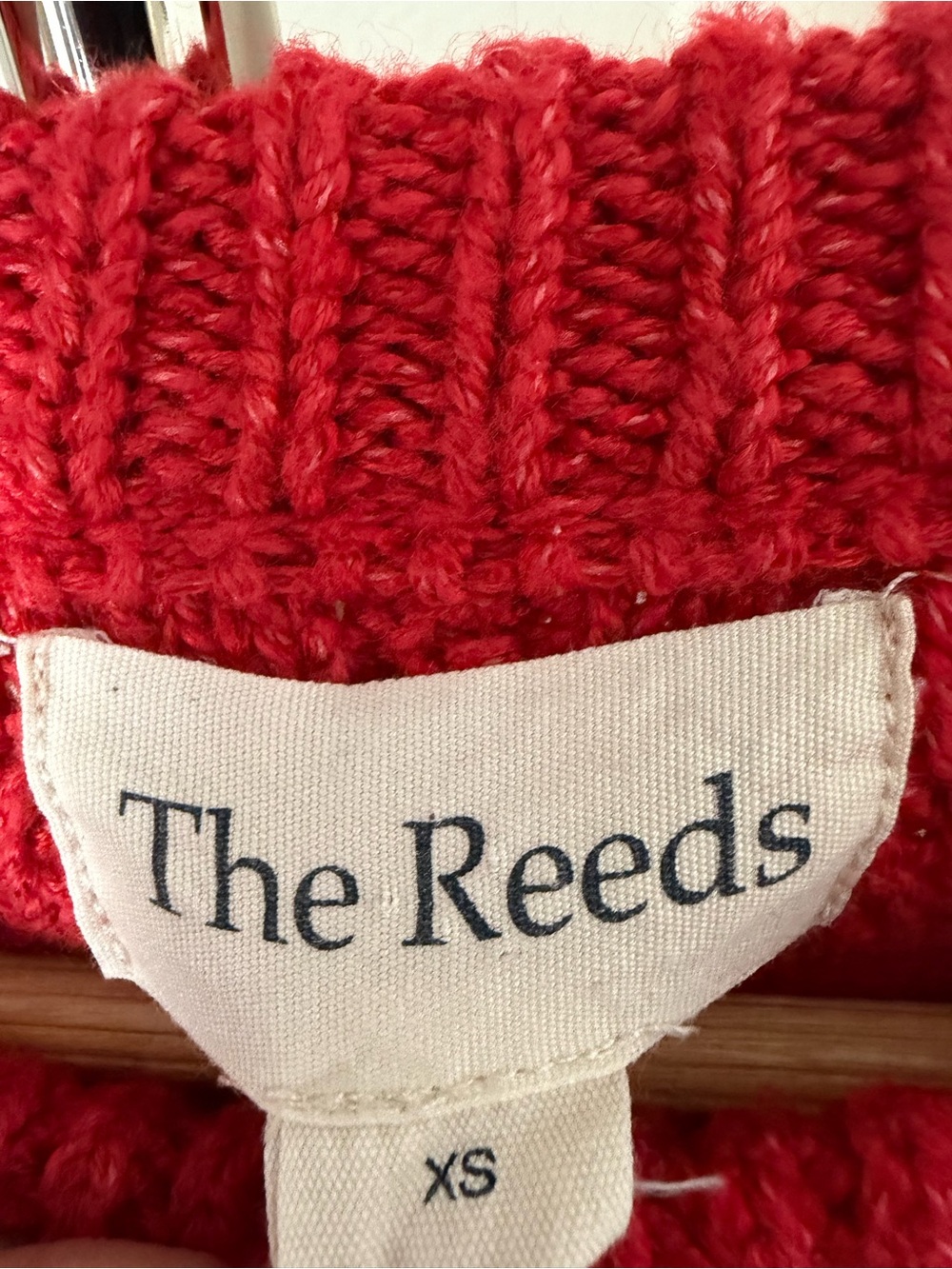 The Reeds Red Cable-Knit Crew Sweater - Picture 3 of 5